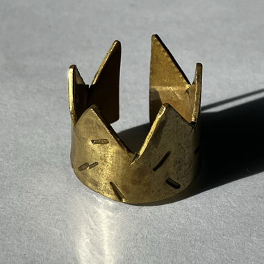 Brass Crown Ring