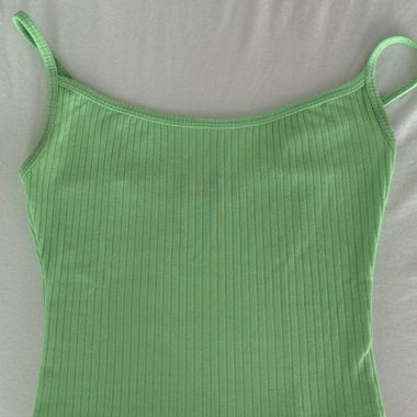 Bright green tank top