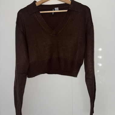 Maglione in maglia marrone