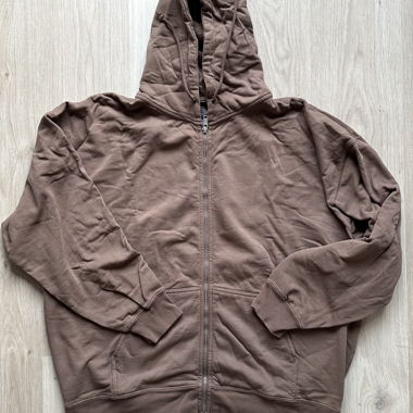 Felpa con zip marrone Malibu