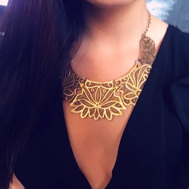 Collier doré bohème 