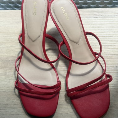 ALDO red heeled sandals