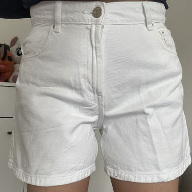 Short in denim bianco