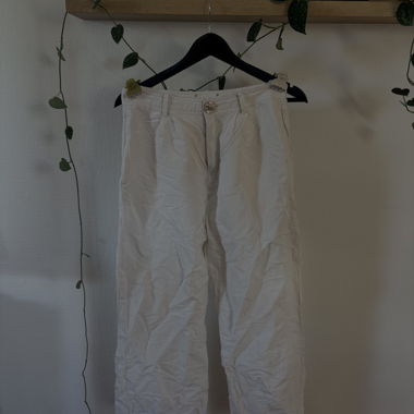 Pantalon en lin blanc