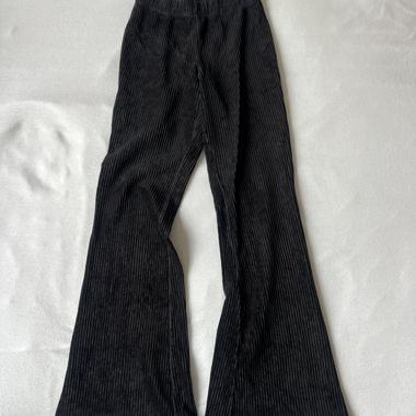 black bootcut trousers