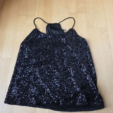 Haut à paillettes noir