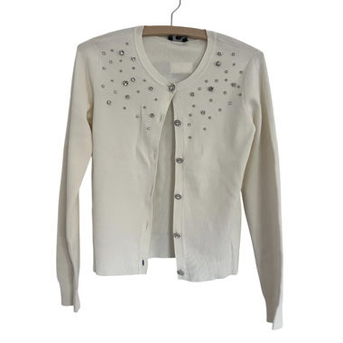 Beige Weste mit langen Ärmeln 