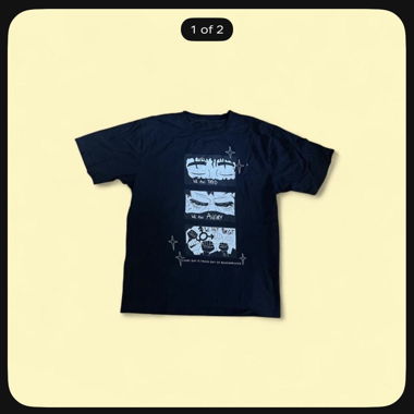 T-shirt noir graphique