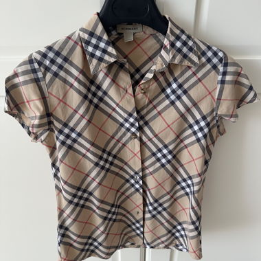 Burberry check blouse 10Y