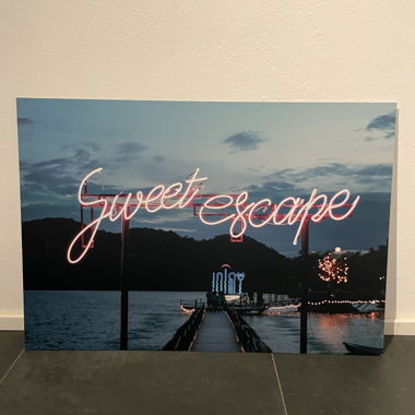 Alu-Dibond: Sweet Escape, Sonnenuntergang, Hafen
