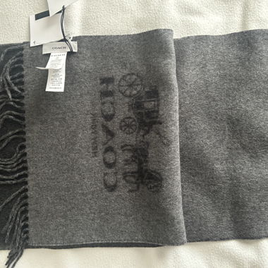 Écharpe Coach en cachemire gris