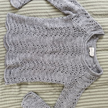 Grey knitted sweater