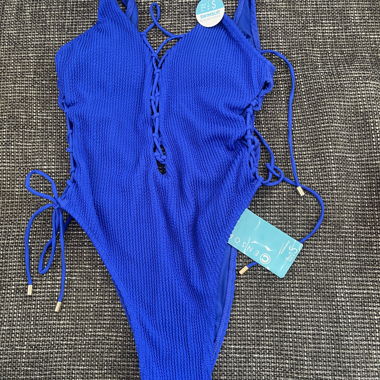 Blaue Bademode S