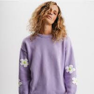 MUSTIQUE Lilac Flower Jumper