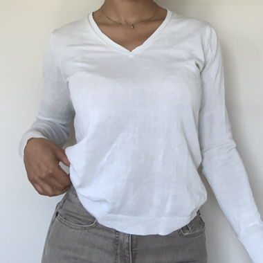 Weisses Longsleeve