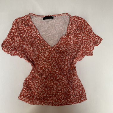 Blusa rossa Tally Weijl a fiori