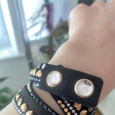 Swarovski leather braclet 