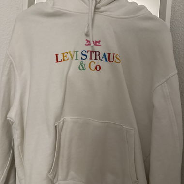 Weisser Levi Strauss Hoodie