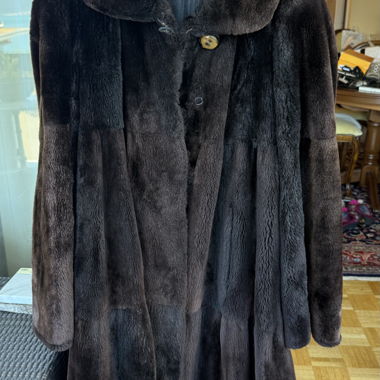 Cappotto in vera pelliccia nera