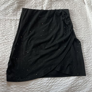 Gonna mini nera con brillantini