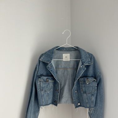 MANGO - Cropped Jeansjacke