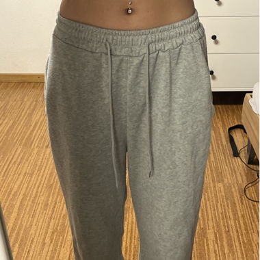 Pantalon de survêtement gris à taille élastique