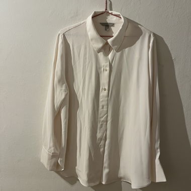 Weiss / Creme Langarmhemd