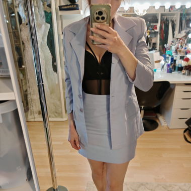 set Yendi blazer et jupe bleu taille S
