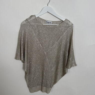 Set aus 2 Glitzer-Pailletten-Stricktops