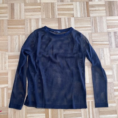 T-shirt manica lunga in mesh