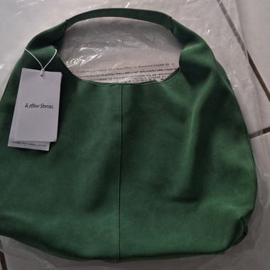 & Other stories Suede Tote Bag gruen