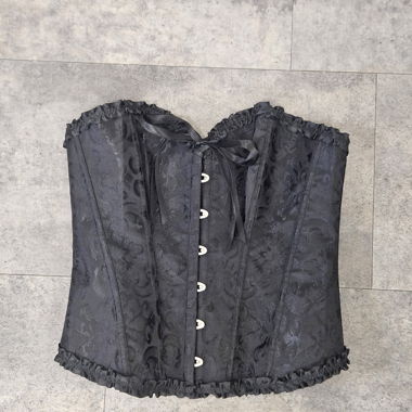Amazon black lace-up corset top
