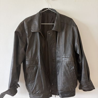 Giacca di pelle marrone vintage