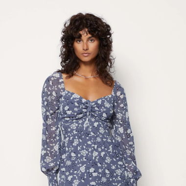Hollister long sleeve mini chiffon dress