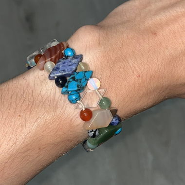 Bracelet de perles de pierres précieuses