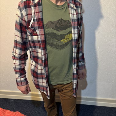 H&M Plaid Hooded Shirt