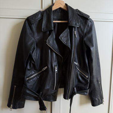 ALLSAINTS Giacca biker in pelle nera