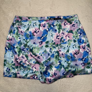 ZARA floral mini skirt, colourful