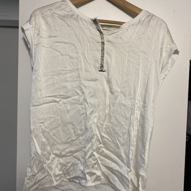 Weisses Damen Top mit Strass