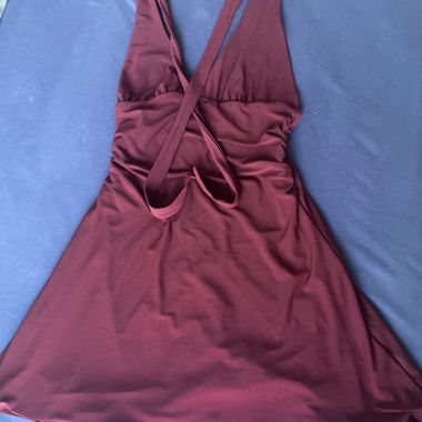 Abito corto in tessuto rosso