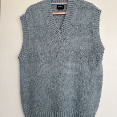 Gilet in maglia PULL&BEAR blu