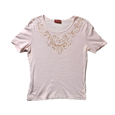 Vintage T-Shirt with Sequin Buttons