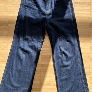 dark wash wide leg jeans