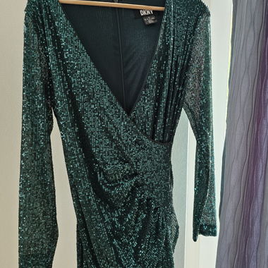 DKNY Green Sequin Party Dress