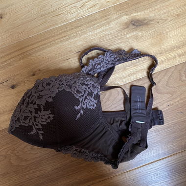 Moka brown lace bra