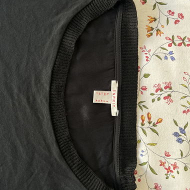 Black Knit T‑Shirt Esprit Details Sweatshirt