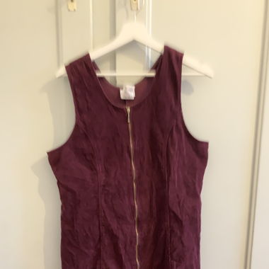 Robe en velours côtelé bordeaux