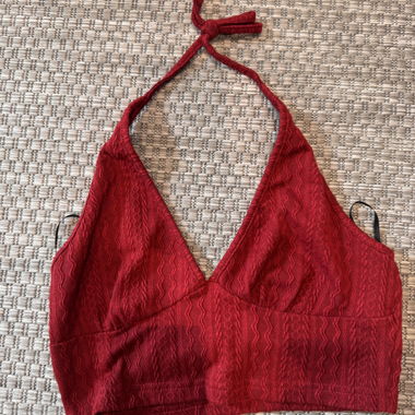 Top rosso Neckholder
