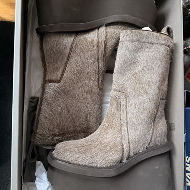 Rare Rick Owens fur Factory Boots 