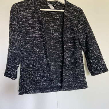 Black-and-White Knit Cardigan